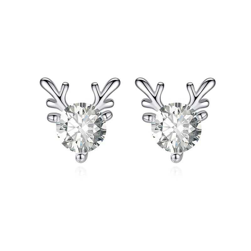 Wholesale Christmas Little Elk Alloy Stud Earrings